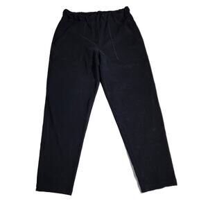 Lilla P Anthropologie Black Velour Pull On Pants With Pockets Women's Size M